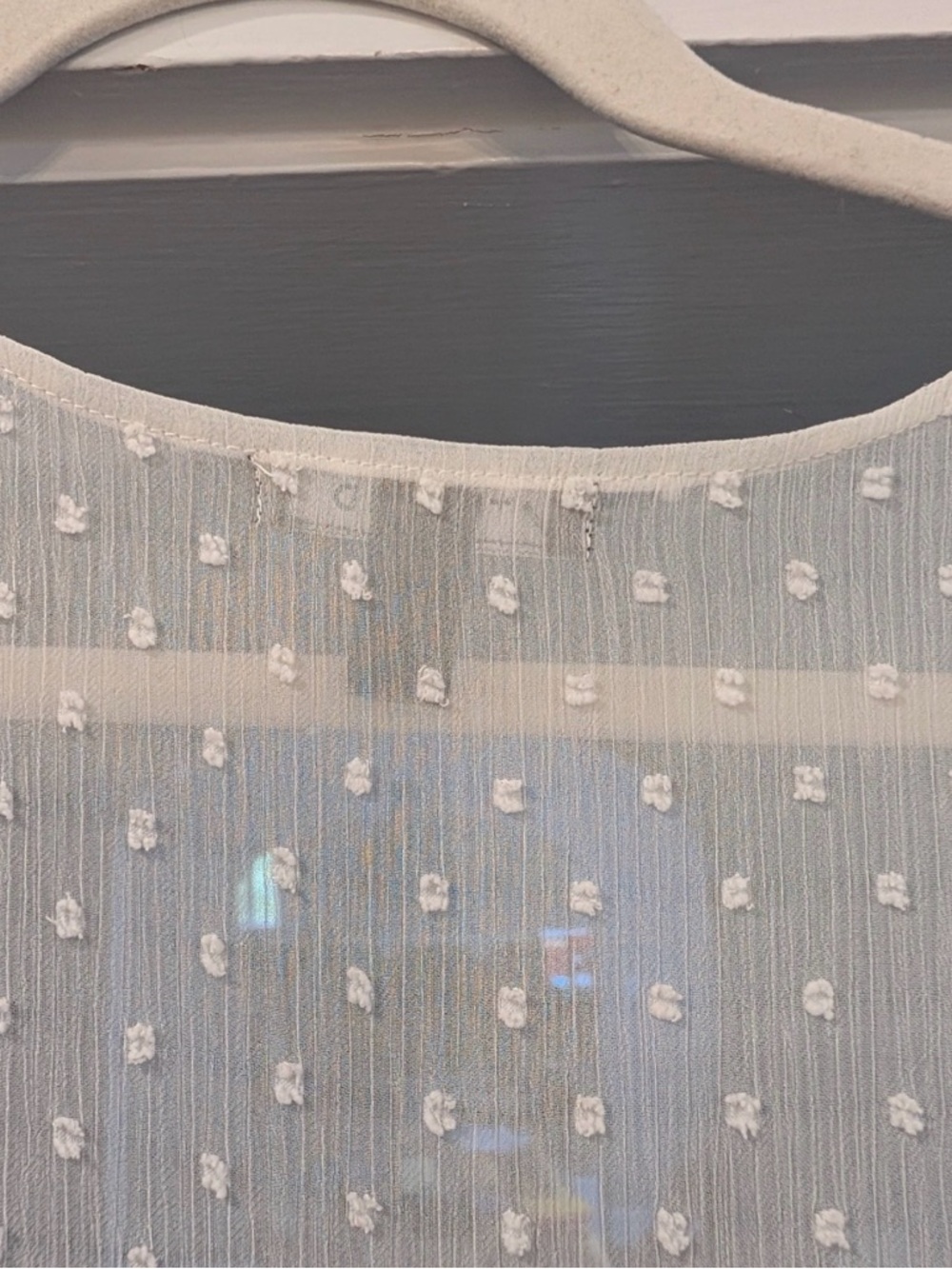 Torrid Sheer Swiss Dot Tiered Maxi Cover-Up in Ivory - Picture 3 of 4
